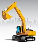 excavator, construction, machinery